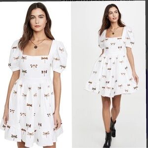 Agua by Agua Bendita Pomelo White Dragonfly Dress - XL